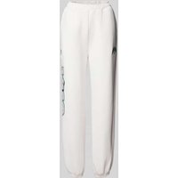 LOVE SCARS Relaxed Fit Sweatpants mit Label-Stitching in Offwhite, Größe L von LOVE SCARS
