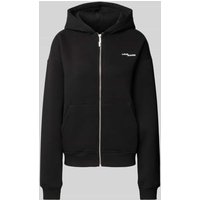 LOVE SCARS Sweatjacke mit Label-Stitching in Metallic Black, Größe M LOVE SCARS Sweatjacke mit Label-Stitching in Metallic Black, Größe M von LOVE SCARS
