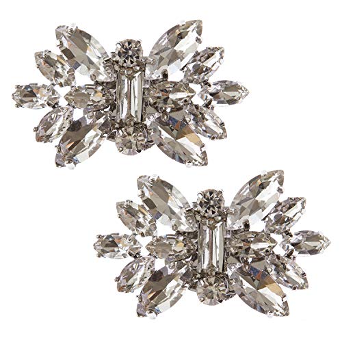 LOVE SHOES 2 Schuhclips Schuhschmuck Butterfly Silber Glitzer Strass Kristalle Geschenk Schmuck Accessoire Schuhe Brautschuhe Abendschuhe Hochzeit Schmetterling von LOVE SHOES COMPANY