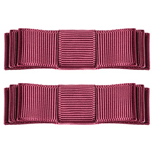 LOVE SHOES Schuhclips Schleifen Schnalle 2 Stück Bordeaux I abnehmbare Brosche Schuhschmuck elegant I Shoe Charms Smartclip von LOVE SHOES COMPANY