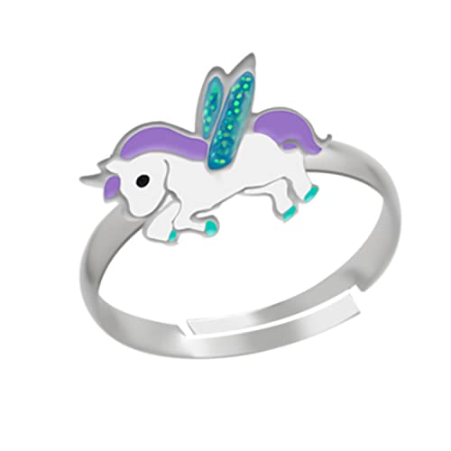 Kinderschmuck Ring. Einhorn Geschenke für Mädchen. Tier Schmuck für Kinder. Weite verstellbar aus 925 Sterling Silber. Kinderschmuck kommt in Geschenkbox. von LOVE YOUR CITY