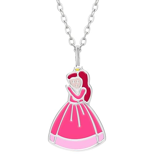LOVE YOUR CITY Kette Kleine Prinzessin – Kinderschmuck für Mädchen aus 925 Sterling Silber & Emaille – Verstellbar 42-45 cm – In Geschenkbox von LOVE YOUR CITY