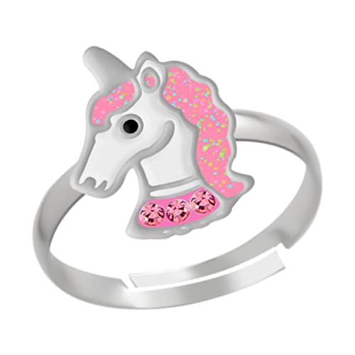 LOVE YOUR CITY Kinderschmuck Ring. Einhorn Geschenke für Mädchen. Tier Schmuck für Kinder. Weite verstellbar aus 925 Sterling Silber. Kommt in Geschenkbox. von LOVE YOUR CITY
