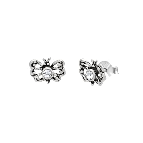 LOVE YOUR CITY Ohrringe Schmetterling mit Zirkonia – 925 Sterling Silber – Ohrstecker für Frauen und Mädchen – Elegante Schmuckstücke – Geschenk für Frauen – Kommt in Geschenkbox von LOVE YOUR CITY