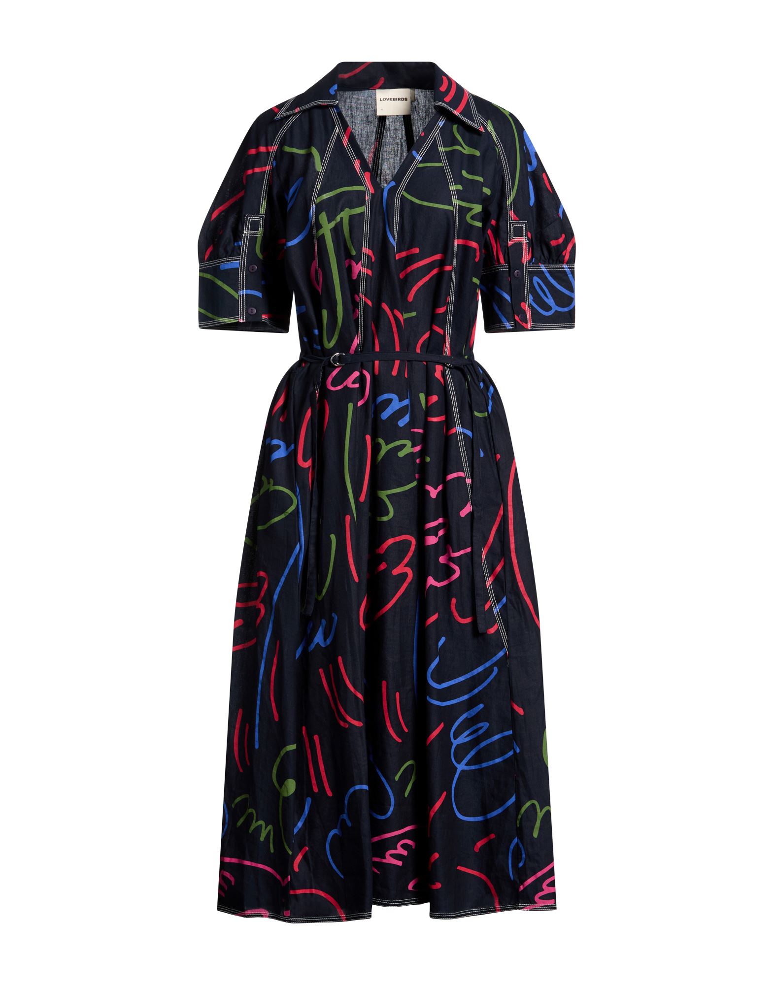LOVEBIRDS Midi-kleid Damen Nachtblau von LOVEBIRDS