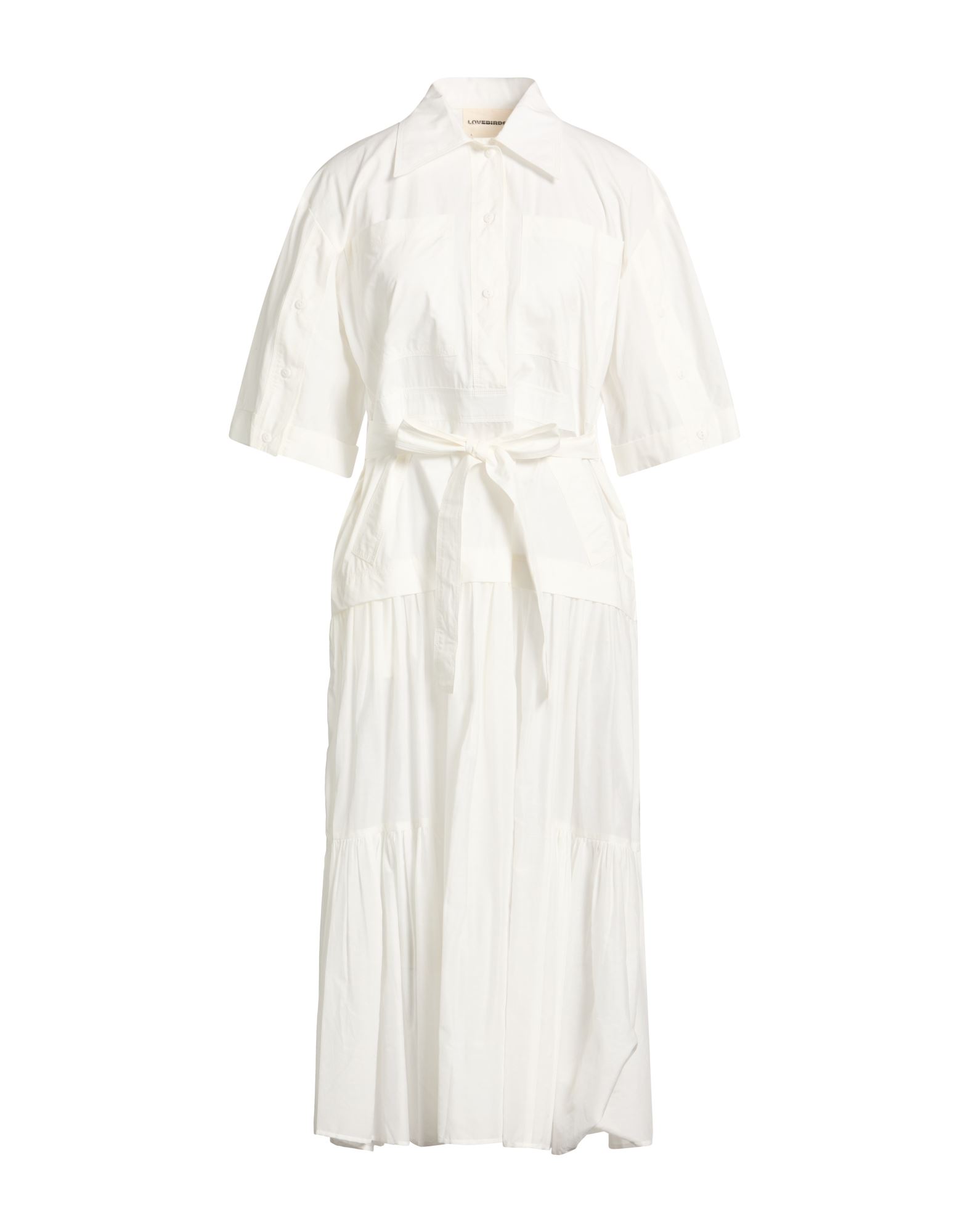 LOVEBIRDS Midi-kleid Damen Weiß von LOVEBIRDS