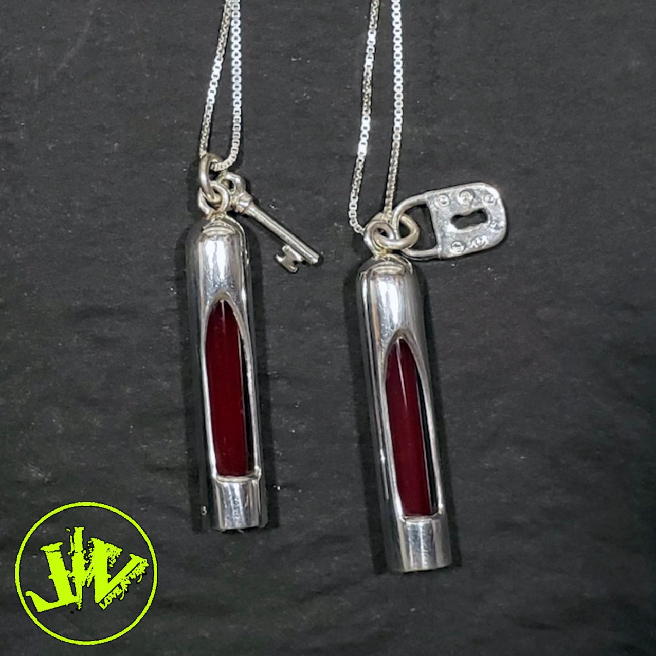 sterling Silber & Glas Blutfläschchen Anhänger Für Fern Paare | Blutfläschchen-Kits Beste Freunde Blut Fläschchen Halsketten von LOVEINVEIN