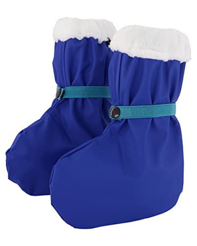 lovely lemon Regenfüßlinge für Babys & Kleinkinder, wasserdicht, gefüttert mit Lammfellimitat, blau, One Size (bis Schuhgröße 22) von lovely lemon