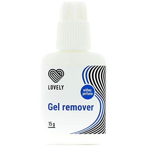 LOVELY Gel Remover für Wimpernverlängerung 15ml Geruchlos | schnelle entfernung von Lash Extensions | Wimpern Entferner für einzelne künstliche Wimpern | für Allergiker geeignet - ohne Duft von Lovely