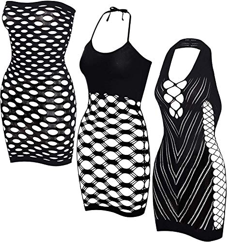 LOVELYBOBO 3 Pack Lingerie Dessous Frauen Mesh Sexy Hollow Out Negligee Babydoll Wäsche Netzs Flexibel Free Size Mini Silm Netzkleid LOVELYBOBO 3 Pack Lingerie Dessous Frauen Mesh Sexy Hollow Out Negligee Babydoll Wäsche Netzs Flexibel Free Size Mini Silm Netzkleid von LOVELYBOBO