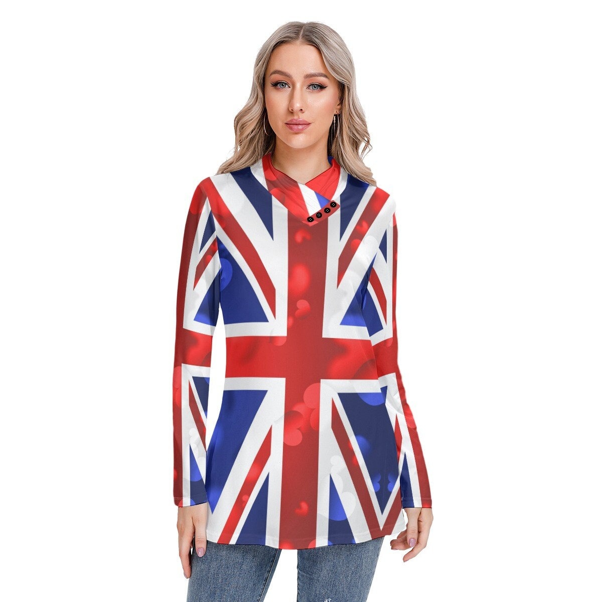 Union Jack Shirt, Britisch, England, Englisch, Flagge, Frauen, Damen, Jugendliche, Mädchen, Outfit, Geschenke, Vereinigtes Königreich, Druck von LOVEMYNATION