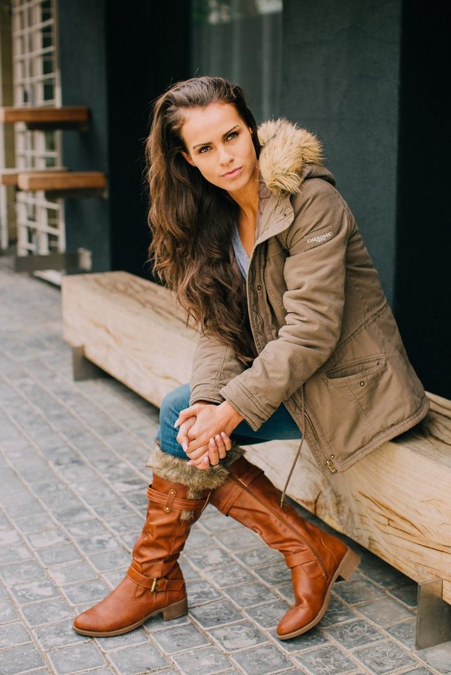 LOVENESS Winterstiefel LN03 Damenwinterstiefel Fellstiefel Damen Stiefel Winterstiefel Warm gefüttert Wunderschönes Kunstfell von LOVENESS