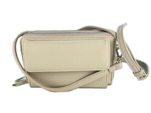 LOVESHE Damen Geldbörse Kreditkarten und Handys Aufbewahrung Clutch Reißverschluss Schultergurt (SL-Weiß), 23SL-Weiß von LOVESHE