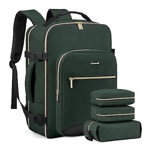 LOVEVOOK Handgepäck Rucksack, 40L Groß Reiserucksack Damen Flugzeug Koffer Travel Backpack, Wasserdicht Reisetasche mit 17 Zoll Laptopfach für Reise Business Geschäftsreise Weekend Wandern von LOVEVOOK