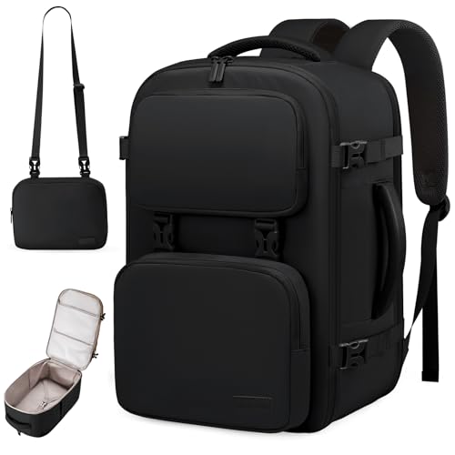 LOVEVOOK Handgepäck Rucksack Flugzeug 40L Reiserucksack Damen Herren Groß 17.3 Zoll Laptop Travel Backpack Women Carry On Cabin Luggage Bag Weekender Duffle Bag für Urlaub Business Freizeit von LOVEVOOK