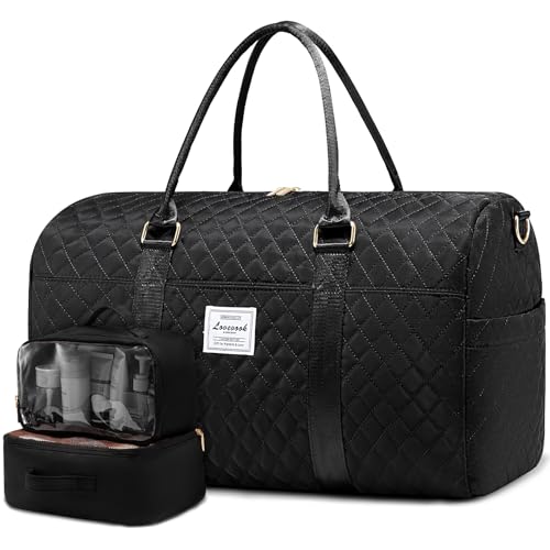 LOVEVOOK Handgepäck Tasche, Sporttasche Damen Mit Schuhfach, Reisetasche Groß 35L, Weekender Mit Laptopfach Gym Bag Women Travel Duffle Bag Kliniktasche Geburt Saunatasche Für Flugzeug Frauen Arbeit von LOVEVOOK