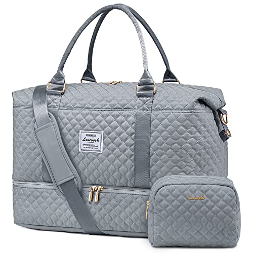 LOVEVOOK Handgepäck Tasche Reisetasche Sporttasche Damen Groß mit Kulturbeutel Weekender Travel Duffle Bag mit Schuhfach Kliniktasche Geburt Wickeltasche Wasserdicht für Flugzeug Reise Gym Holiday von LOVEVOOK