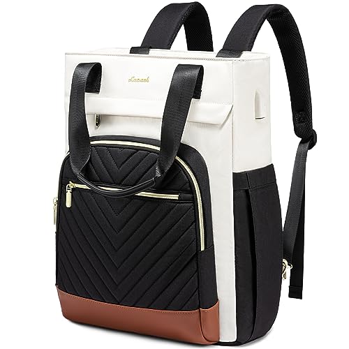 LOVEVOOK Rucksack Damen Groß Laptoptasche 17.3 Zoll Reiserucksack Handgepäck Wasserdicht Schulrucksack Teenager Mädchen 2 in 1 Backpack Women Elegant Arbeitstasche Tagesrucksäcke für Uni Reise Work von LOVEVOOK