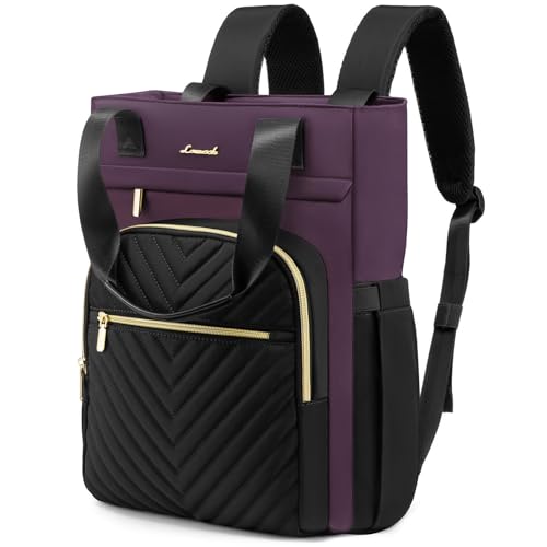 LOVEVOOK Laptop Rucksack Damen Elegant 15.6 Zoll 2 in 1 Handtasche Rucksack Wasserdicht Schulrucksack Mädchen Teenager mit Laptopfach Backpack Women Casual Daypacks für Uni Schule Reise Arbeit von LOVEVOOK