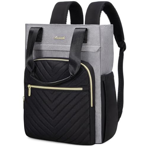 LOVEVOOK Rucksack Tasche 2 in 1 Damen Handtasche 15.6 Zoll Laptop Backpack Women mit Laptopfach Schulrucksack Mädchen Teenager Wasserdicht Tagesrucksack Casual Daypacks für Uni Schule Reise von LOVEVOOK