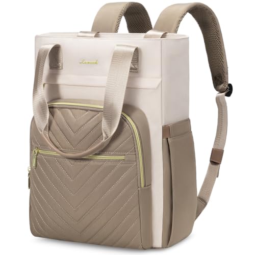 LOVEVOOK Handtasche Rucksack Damen 2 in 1 15.6 Zoll Laptop Backpack Women mit Laptopfach Schulrucksack Mädchen Teenager Casual Daypacks Wasserdicht Cityrucksack für Uni Schule Reise Arbeit von LOVEVOOK