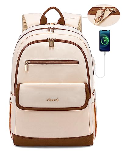 LOVEVOOK Laptop Rucksack Damen Elegant 15.6 Zoll Schulrucksack Teenager Mädchen Schulranzen Backpack Women Anti Diebstahl Tagesrucksack Wasserdicht Reiserucksack Daypacks für Uni Schule Travel von LOVEVOOK