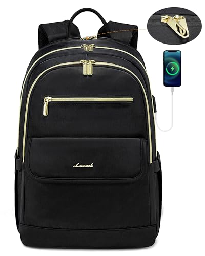 LOVEVOOK Rucksack Damen, 15.6 Zoll Laptop Schulrucksack Teenager Mädchen Schultasche Diebstahlsicherer Reiserucksack Wasserdicht Backpack Women Elegant Arbeitstasche Tagesrucksäcke für Uni Reise Work von LOVEVOOK