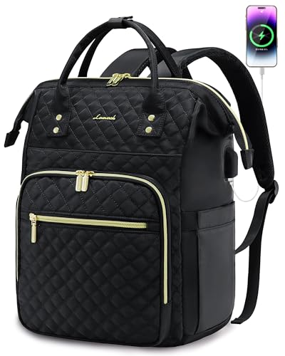 LOVEVOOK Laptop-Rucksack für Damen, Schwarz, 17 Inch von LOVEVOOK