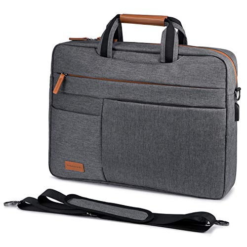 LOVEVOOK Laptop Tasche 15.6 Zoll Notebook Tasche 15.6 Zoll Wasserdicht Aktentasche Herren Schultertasche Macbook Tasche 15-15.6 Zoll Business Taschen Herren Grau von LOVEVOOK