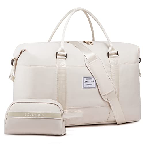 LOVEVOOK Reisetasche Damen Groß Sporttasche Handgepäck Tasche Weekender Schwimmtasche Wasserdicht Travel Duffle Bag Fitnesstasche Trainingstasche Frauen Kliniktasche für Reise Leichte Flugzeug von LOVEVOOK