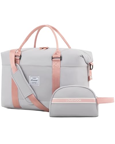 LOVEVOOK Reisetasche Damen Sporttasche Handgepäck Tasche Weekender Schwimmtasche Wasserdicht Travel Duffle Bag Fitnesstasche Frauen Kliniktasche für Reise Gym Flugzeug von LOVEVOOK