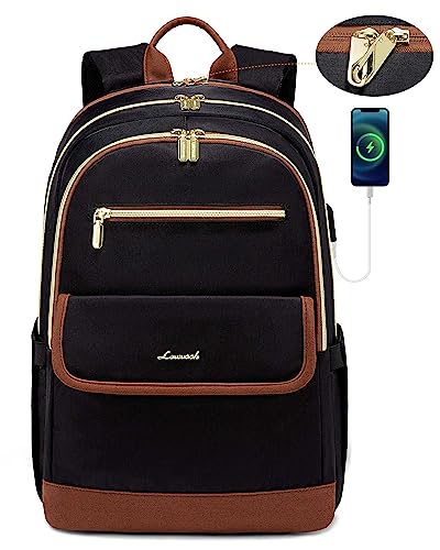 LOVEVOOK Schulrucksack Teenager Mädchen, Schultasche 15.6 Zoll Laptop Rucksack Damen，Anti Diebstahl Backpack Women Elegant Reiserucksack Wasserdicht Tagesrucksack für Uni Schule Reise Business von LOVEVOOK