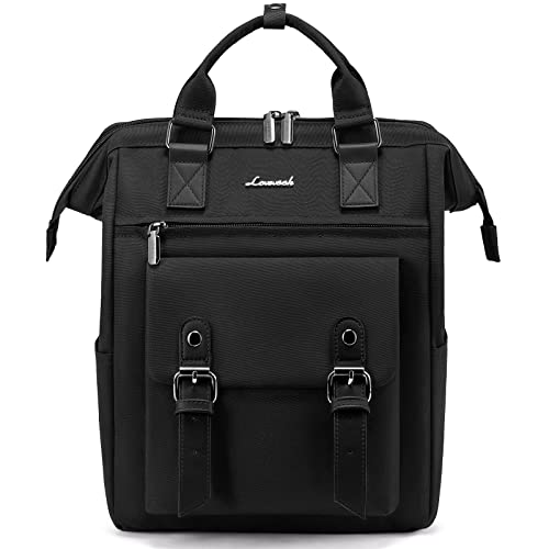 LOVEVOOK Rucksack Damen Klein, Wasserdicht Kleiner Rucksack Damen-rucksackhandtaschen Cityrucksack, Mini Rucksack Tasche 2 in 1 Elegant Backpack Women Handtache Rucksäcke Frauen für Reise Schwarz von LOVEVOOK