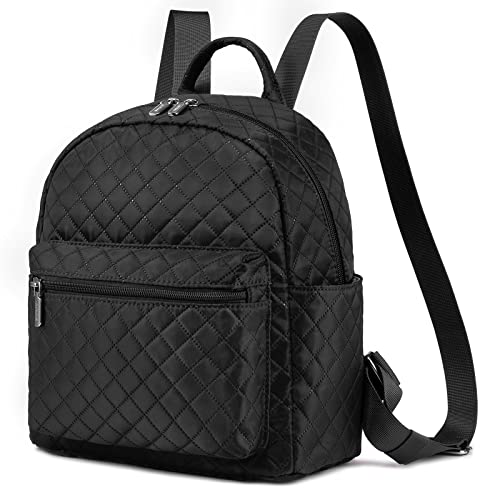 LOVEVOOK Rucksack Damen Klein, Wasserdicht Kleiner Rucksäcke Tasche 2 in 1 Tagesrucksack Elegant, Mini Damenrucksack Cityrucksack Modern Reiserucksack Daypack Backpack für Reise Schule Schwarz von LOVEVOOK