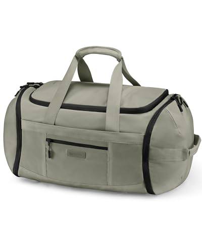 LOVEVOOK Sporttasche Damen Herren, Gym Tasche groß, Reisetasche mit Schuhfach, wasserdichte Trainingstasche Schwimmtasche, Travel Duffle Bag mit Rucksackfunktion für Fitness Sport Reise, Grün von LOVEVOOK