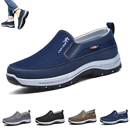 Atmungsaktive orthopädische Reise-Plimsolls, CNA Trop orthopädische Herrenschuhe, leichte, rutschfeste, Bequeme, lässige Wander-Bootsschuhe (Color : Blue, Size : 44 EU) von LOVEWLVNCL