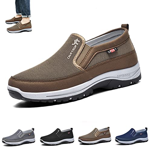 Atmungsaktive orthopädische Reise-Plimsolls, CNA Trop orthopädische Herrenschuhe, leichte, rutschfeste, Bequeme, lässige Wander-Bootsschuhe (Color : Braun, Size : 43 EU) von LOVEWLVNCL