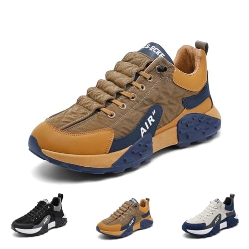 Orthopädischer Komfort-Sneaker for Herren 2024, wasserdichte, rutschfeste, atmungsaktive orthopädische Schuhe for Herren, orthopädische Slip-On-Schuhe for Herren mit Luftpolster ( Color : Braun , Size von LOVEWLVNCL