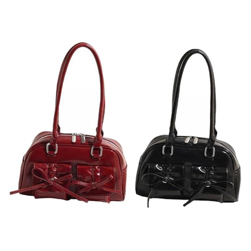 LOVIVER 2 Stücke Frauen PU Schulter Tasche Damen Schulter Geldbörse von LOVIVER