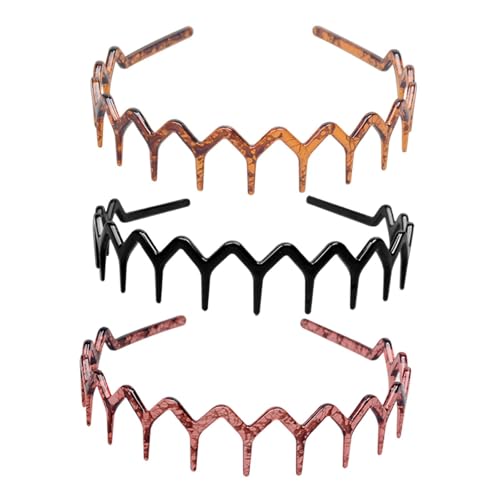 LOVIVER 3Pcs Stirnband Mode Reise Shark Zahn Multifunktionale Foto Requisiten Haar Halter, mit Schwarz von LOVIVER