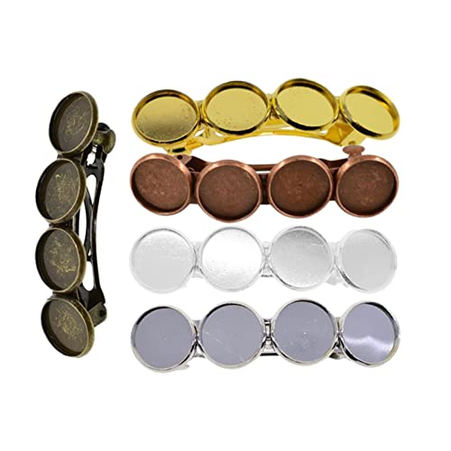 LOVIVER 5 Stück Metall-Haarspangen mit leeren runden Tablett-Basisspangen 12 mm Basiseinstellung Lünette Tablett DIY Handwerk Haarschmuck LOVIVER 5 Stück Metall-Haarspangen mit leeren runden Tablett-Basisspangen 12 mm Basiseinstellung Lünette Tablett DIY Handwerk Haarschmuck von LOVIVER