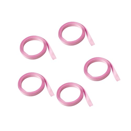 LOVIVER 5 x Haarbänder, Pferdeschwanz, Schleife, Haarseil, Kopfschmuck für Damen, modische Haargummis, Flechten, Haarschmuck für Abschlussball, Braut, Rosa von LOVIVER