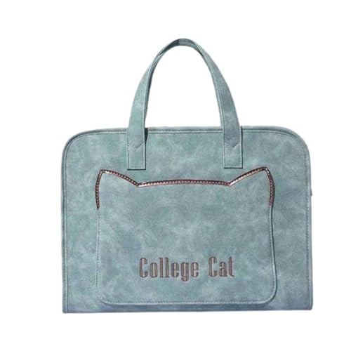 LOVIVER Arbeits-Aktentasche, Tragegriff, Handtasche, Computertasche für Reisen, Business, Computer, Blau von LOVIVER