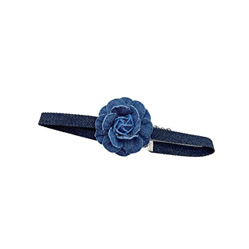 LOVIVER Blaue Blumen Halskette, Blaue Blumen Halsband, Eleganter Retro Kleid Schmuck, Damen Blaue Blumen Halskette, Halsband für Fotografie Requisiten, Hochze, Kleine Blume von LOVIVER