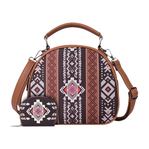 LOVIVER Bohemian Muster Handtasche für Frauen Leinwand tragbare Umhängetasche für Strand, Kaffee von LOVIVER