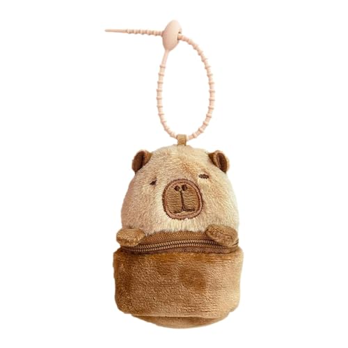 LOVIVER Capybara-Geldbörse, kleine Geldbörse, Spielzeug-Clutch, Trendige Taschendekoration, Kuscheltiere, Schlüsselanhänger für Rucksäcke, für Kinder, von LOVIVER