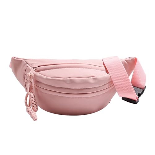 Damen Bauchtasche, Schultertasche, Geldbörse, Handy-Geldbörse, Hüfttasche, Brusttasche für Fitnessstudio, Rucksackreisen, Outdoor-Spaziergänge, Rosa von LOVIVER