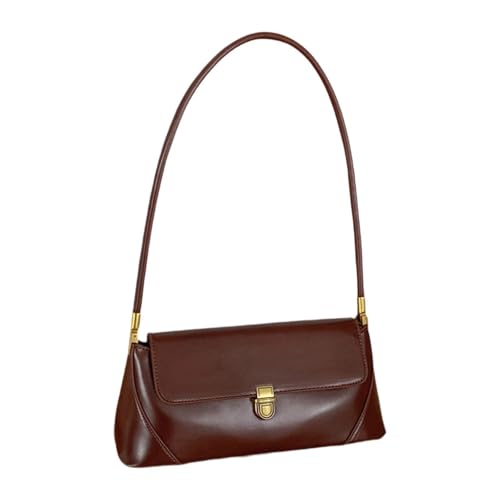 LOVIVER Damen PU- Unterarmtasche Clutch Chic Top Handle Handtasche für Pendler, Braun von LOVIVER