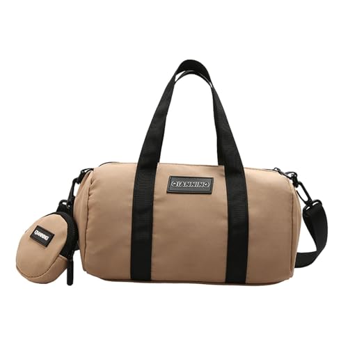 LOVIVER Damen Schultertasche Handtasche Satchel Modisch mit Reißverschluss Umhängetasche Tragetasche für Shopping Strand Arbeit Straße Urlaub, Khaki von LOVIVER