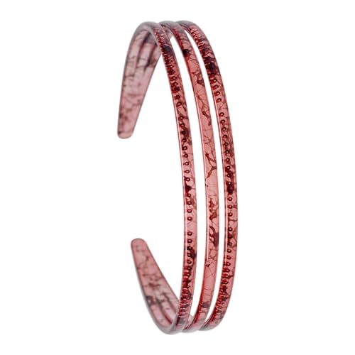 LOVIVER Damen-Stirnband mit dreireihigen Haarspangen für langes, kurzes, dickes oder dünnes Haar, Rot von LOVIVER
